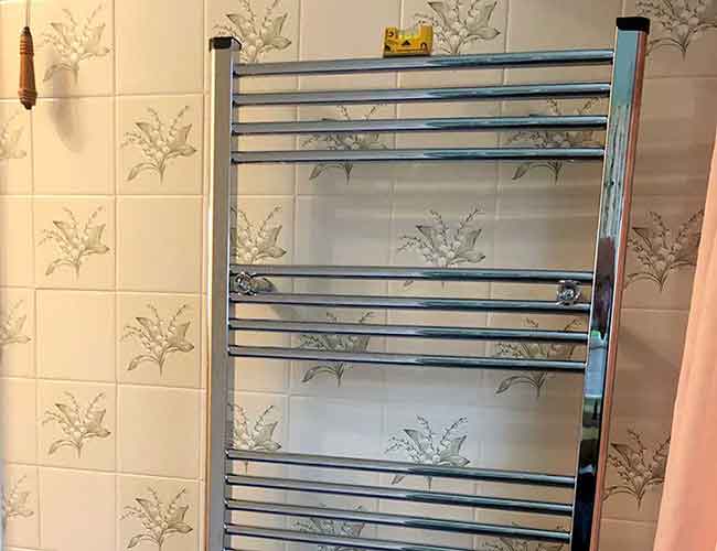 Heated Towel Rail Installed